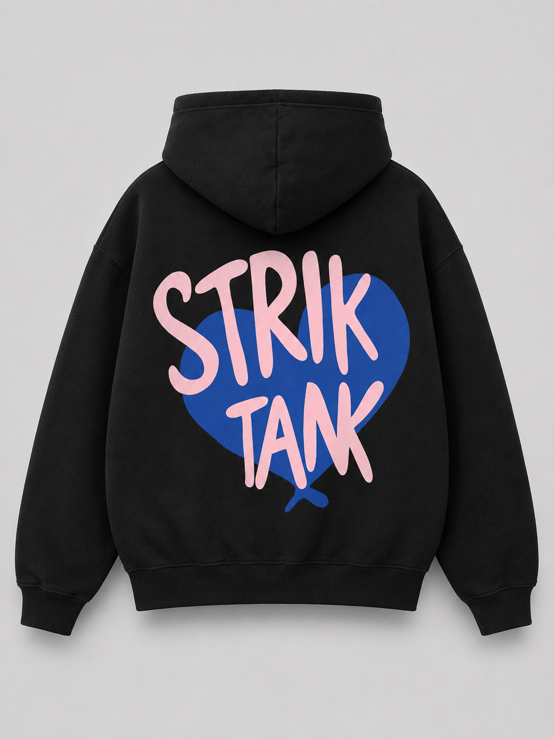 Hoodie Oversized STRIKTANK Black Heart