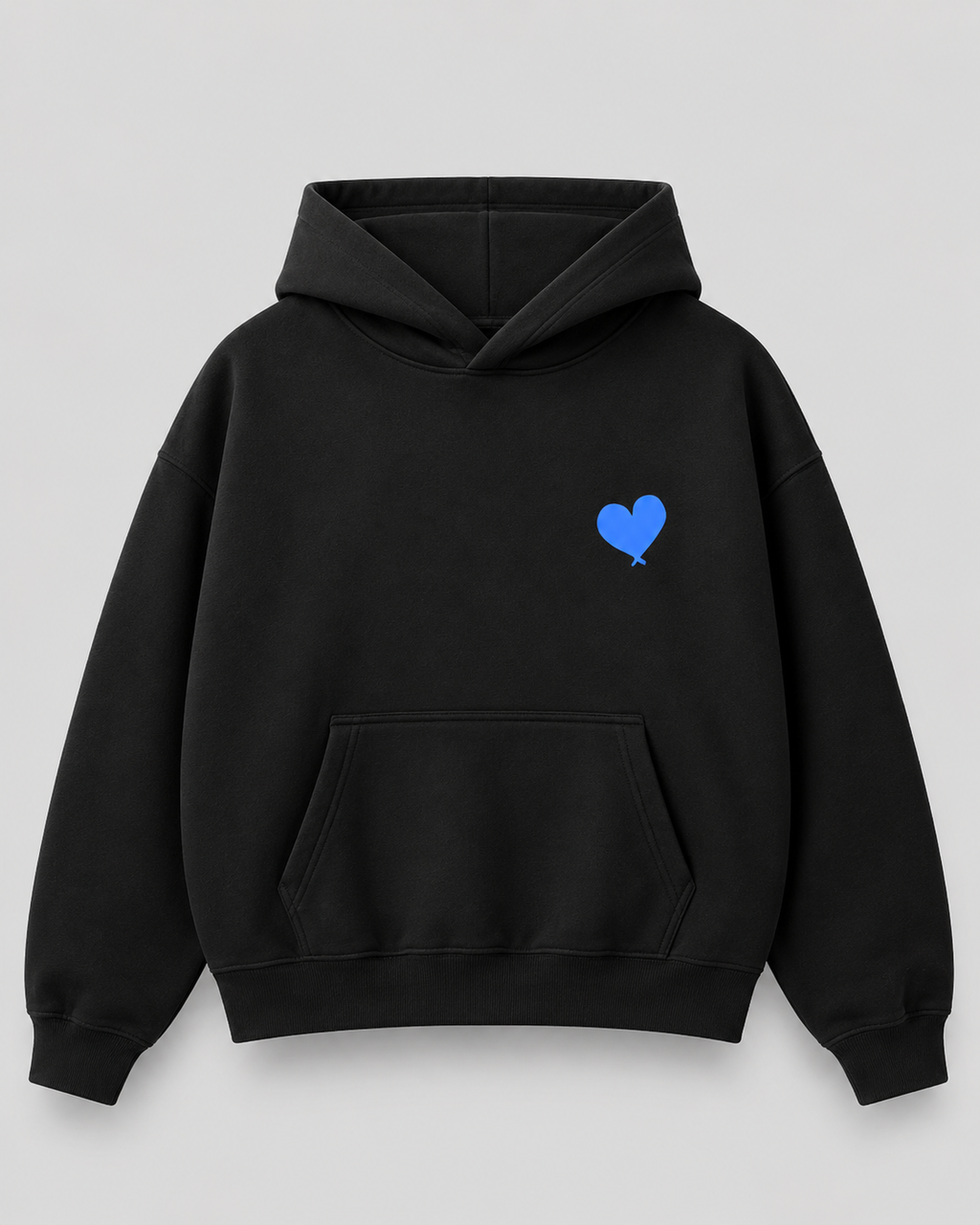 Hoodie Oversized STRIKTANK Black Heart