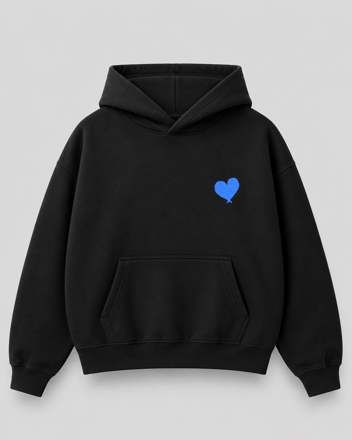 Hoodie Oversized STRIKTANK Black Heart