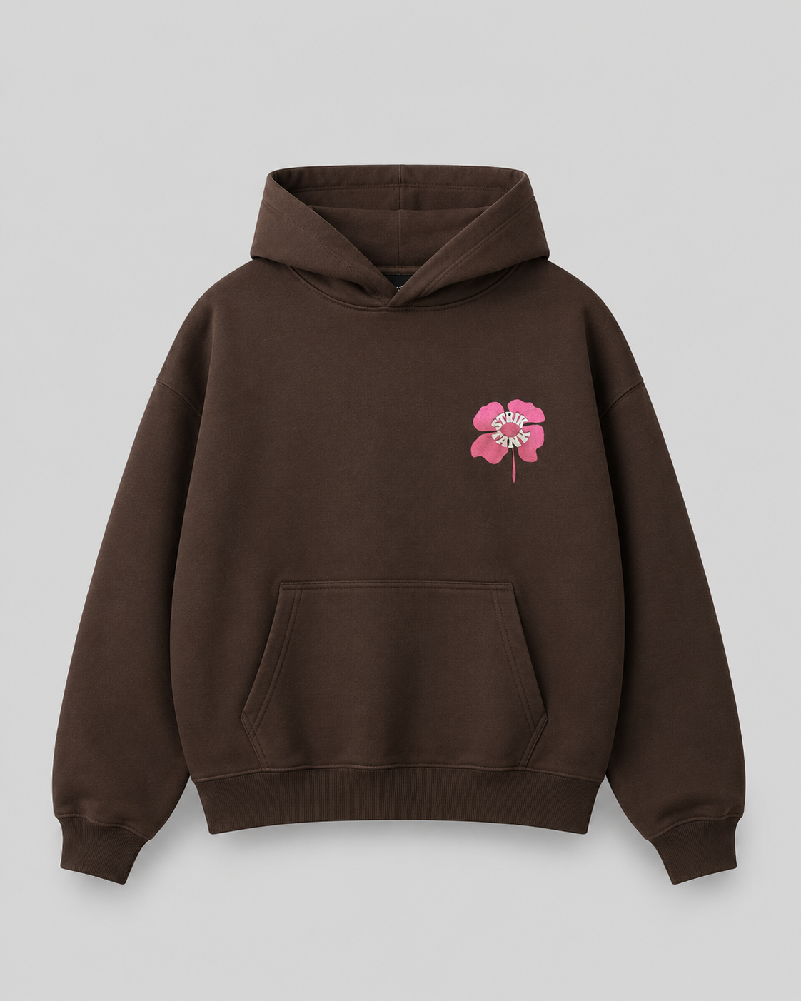 Hoodie Oversized STRIKTANK Brown Flower