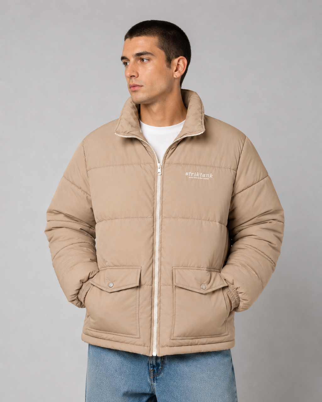 Puffer Jacket STRIKTANK Sand Beige